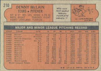 Denny McLain  baseball card collectible - Main Image 2