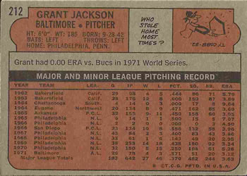 Grant Jackson  baseball card collectible - Main Image 2