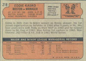 Eddie Kasko  baseball card collectible - Main Image 2