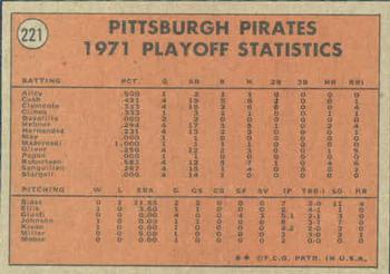 1971 N.L. Playoffs: Bucs Champs!  baseball card collectible - Main Image 2