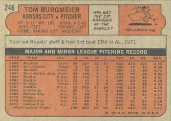 Tom Burgmeier  baseball card collectible - Main Image 2