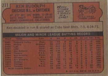 Ken Rudolph  baseball card collectible - Main Image 2