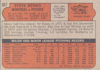Steve Renko  baseball card collectible - Main Image 2