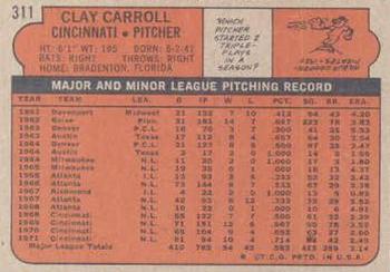 Clay Carroll  baseball card collectible - Main Image 2