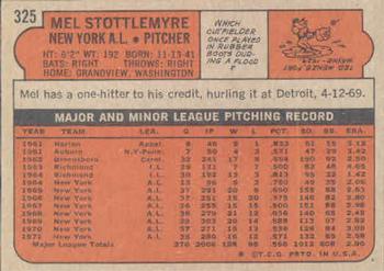 Mel Stottlemyre  baseball card collectible - Main Image 2
