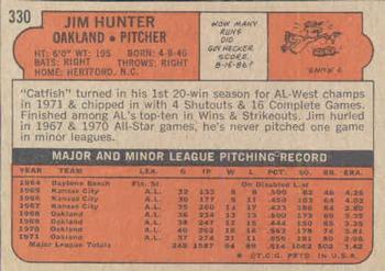 Jim Hunter  baseball card collectible - Main Image 2