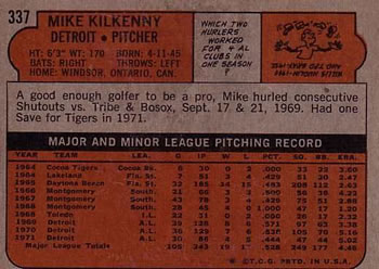 Mike Kilkenny  baseball card collectible - Main Image 2