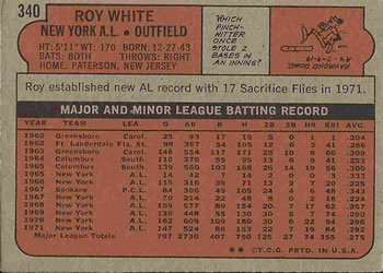 Roy White  baseball card collectible - Main Image 2