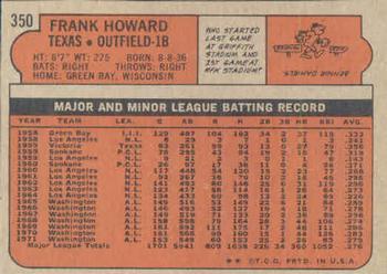 Frank Howard  baseball card collectible - Main Image 2
