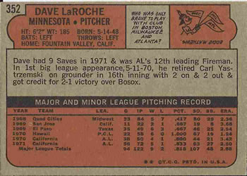 Dave LaRoche  baseball card collectible - Main Image 2