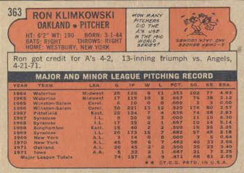 Ron Klimkowski  baseball card collectible - Main Image 2