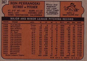 Ron Perranoski  baseball card collectible - Main Image 2