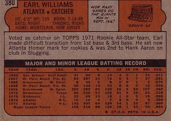 Earl Williams  baseball card collectible - Main Image 2