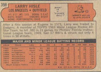 Larry Hisle  baseball card collectible - Main Image 2
