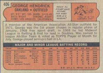 George Hendrick  baseball card collectible - Main Image 2
