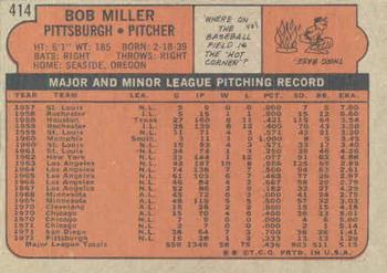 Bob Miller  baseball card collectible - Main Image 2