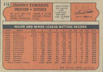 Johnny Edwards  baseball card collectible - Main Image 2