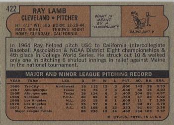 Ray Lamb  baseball card collectible - Main Image 2