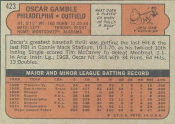 Oscar Gamble  baseball card collectible - Main Image 2