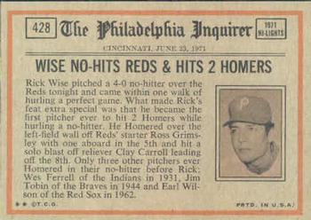 Tito Fuentes  baseball card collectible - Main Image 2