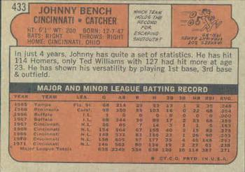Johnny Bench  baseball card collectible - Main Image 2
