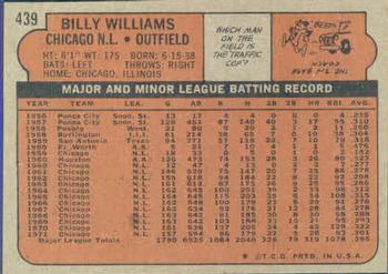 Billy Williams  baseball card collectible - Main Image 2