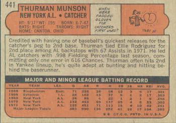 Thurman Munson  baseball card collectible - Main Image 2