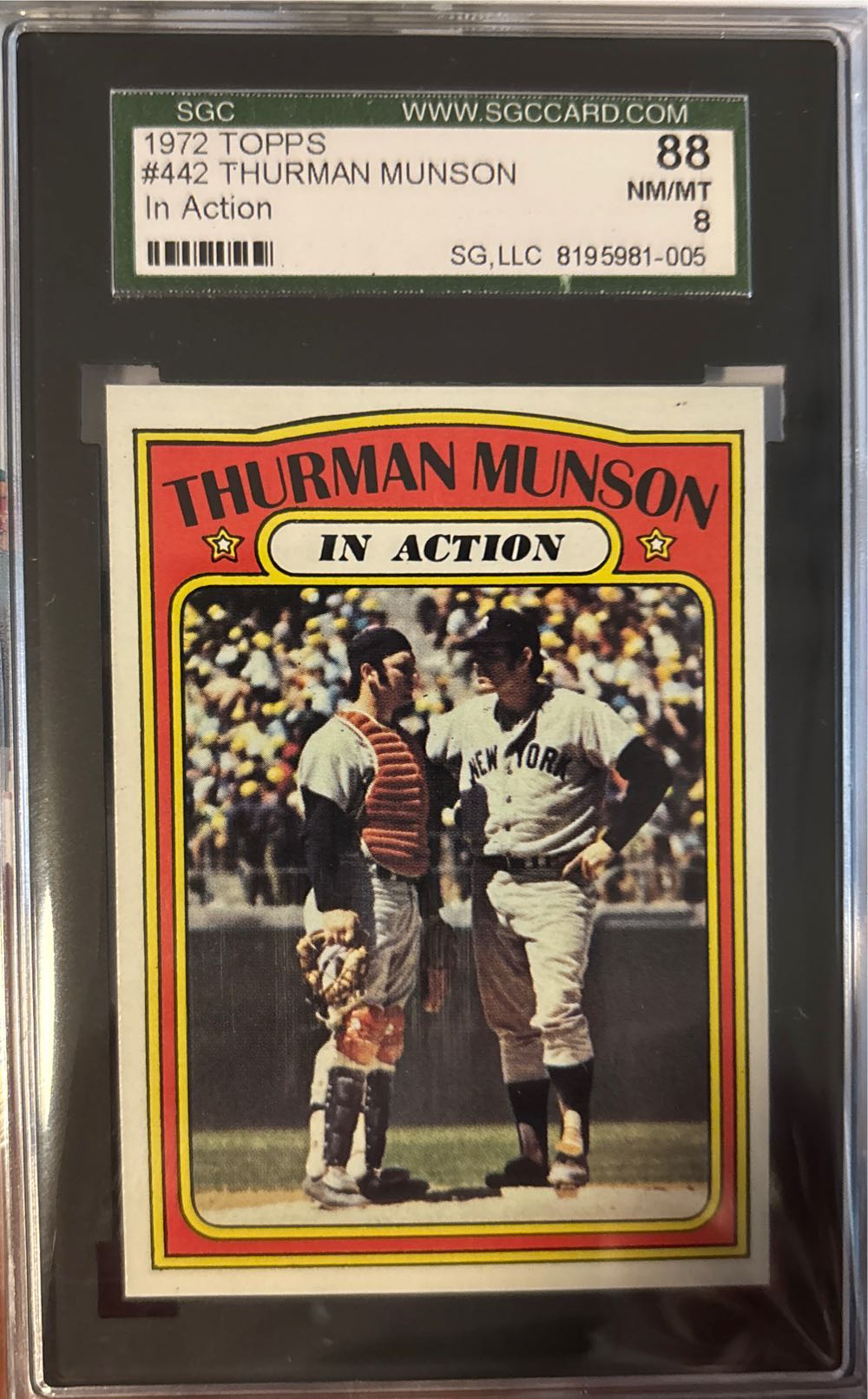 Thurman Munson  baseball card collectible - Main Image 3