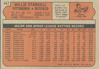 Willie Stargell  baseball card collectible - Main Image 2