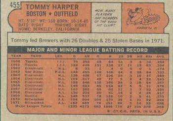Tommy Harper  baseball card collectible - Main Image 2