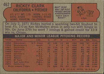 Rickey Clark  baseball card collectible - Main Image 2