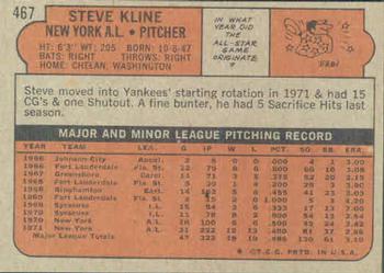 Steve Kline  baseball card collectible - Main Image 2