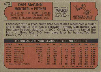 Dan McGinn  baseball card collectible - Main Image 2