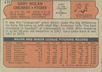 Gary Nolan  baseball card collectible - Main Image 2