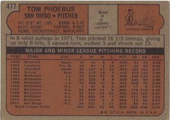 Tom Phoebus  baseball card collectible - Main Image 2