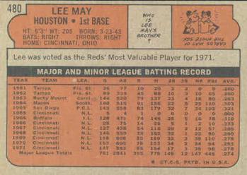Lee May  baseball card collectible - Main Image 2