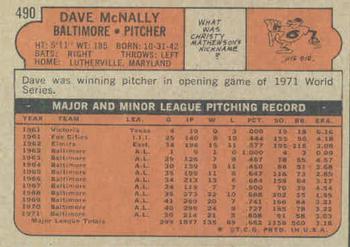 Dave McNally  baseball card collectible - Main Image 2