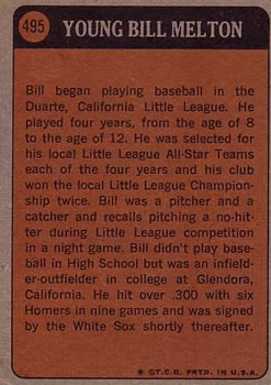 Bill Melton  baseball card collectible - Main Image 2