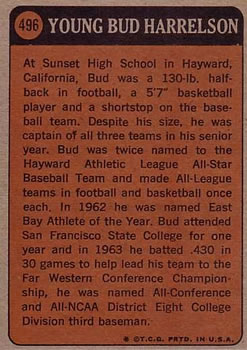 Bud Harrelson  baseball card collectible - Main Image 2