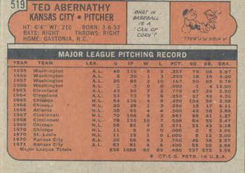 Ted Abernathy  baseball card collectible - Main Image 2