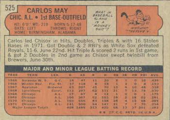 Carlos May  baseball card collectible - Main Image 2
