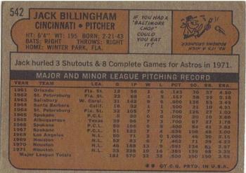 Jack Billingham  baseball card collectible - Main Image 2