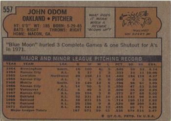 John Odom  baseball card collectible - Main Image 2