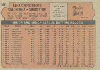 Leo Cardenas  baseball card collectible - Main Image 2