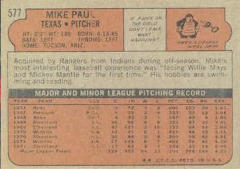 Mike Paul  baseball card collectible - Main Image 2