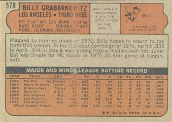 Billy Grabarkewitz  baseball card collectible - Main Image 2