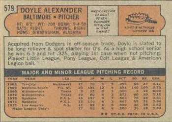 Doyle Alexander  baseball card collectible - Main Image 2