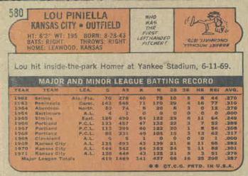 Lou Piniella  baseball card collectible - Main Image 2