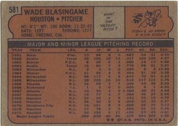 Wade Blasingame  baseball card collectible - Main Image 2