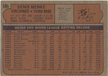 Denis Menke  baseball card collectible - Main Image 2